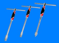 3 x Profi T-Griff Steckschlüssel mit 1/4" , 3/8" und 1/2" Stecknuss Antrieb YT