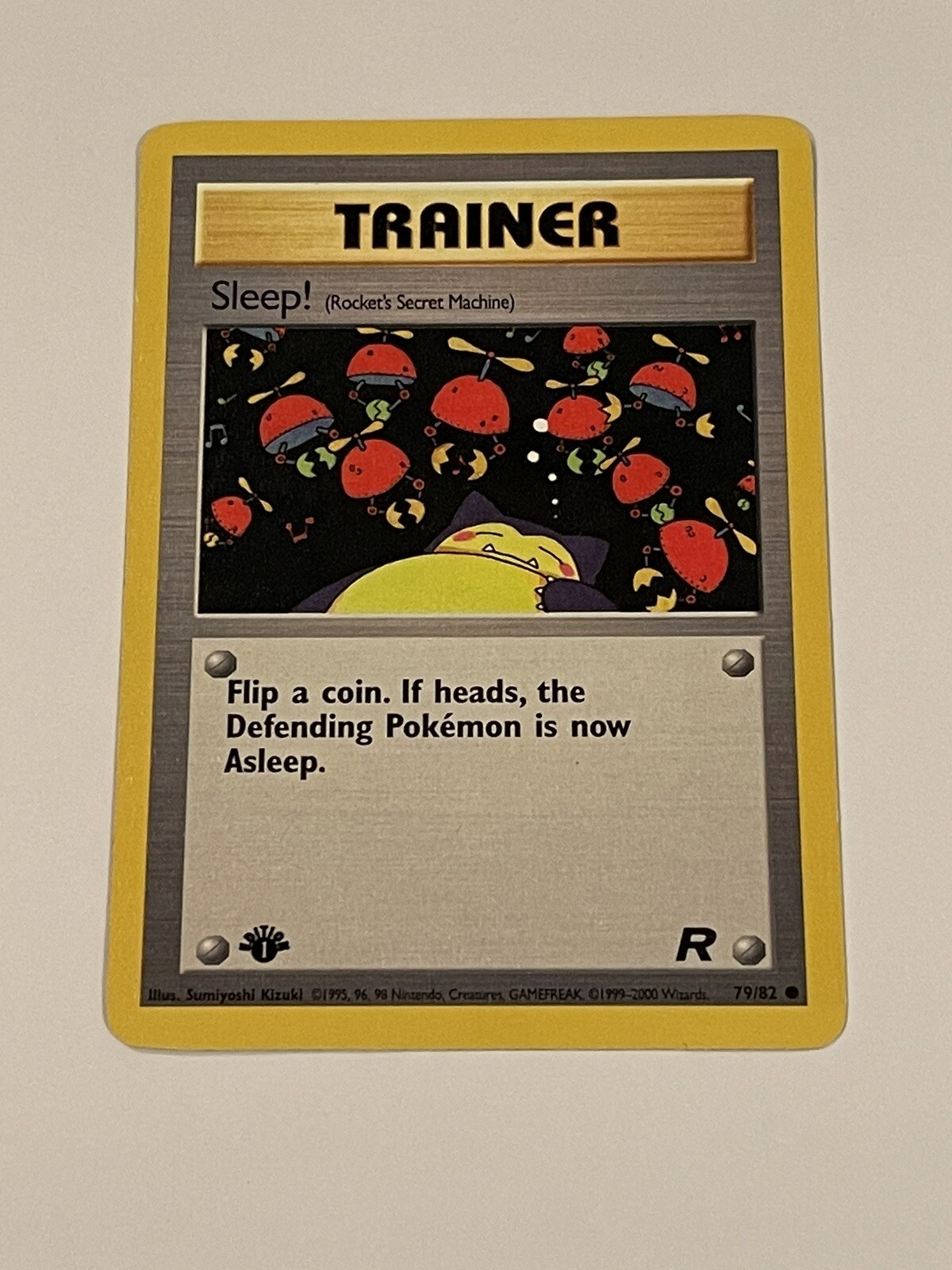 First 1st Edition Sleep! 79/82 Trainer Pokemon Card TCG Team Rocket Near Mint NM