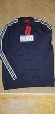 NTW HUGO HUGO BOSS Dubeshi sweatshirt in Dark Blue, Medium,100 AUTHENTIC