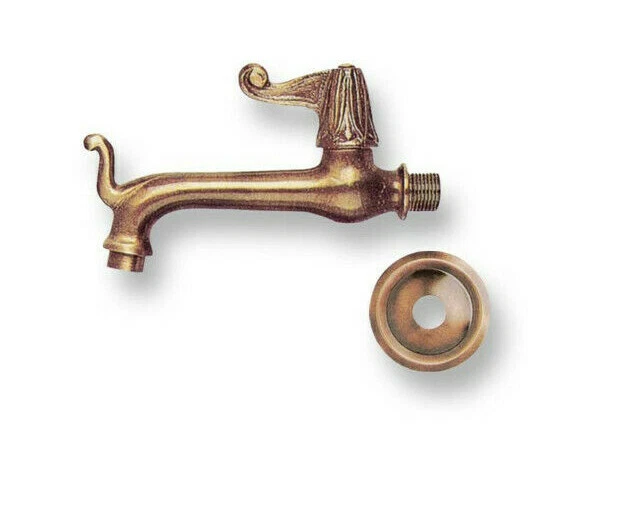 Wasserhahn Messingwasserhahn ANTIK für Wandbrunnen Standbrunnen Brunnen Art.RU 1