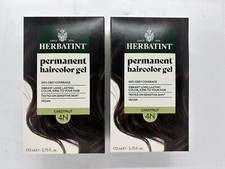 Herbatint Permanent Herbal Hair Color Gel 4N Chestnut 4.56z 2-PACK FREE SHIP