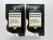 Herbatint Permanent Herbal Hair Color Gel 4N Chestnut 4.56z (2-PACK) FREE SHIP!!
