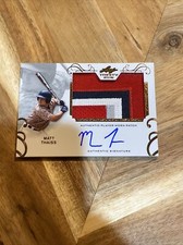 2016 Matt Thaiss Leaf Trinity Jumbo Patch Auto 4 Color Relic