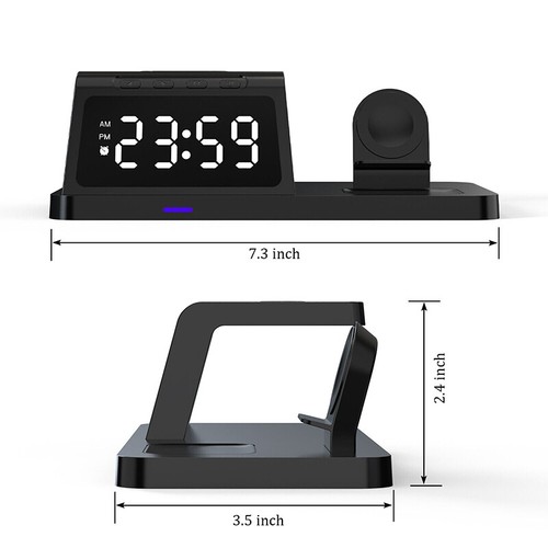 Cargador Inalambrico Para 4in1 For IOS Watch iPhone 16 15 14 13 12 Pro Max X - Picture 10 of 14