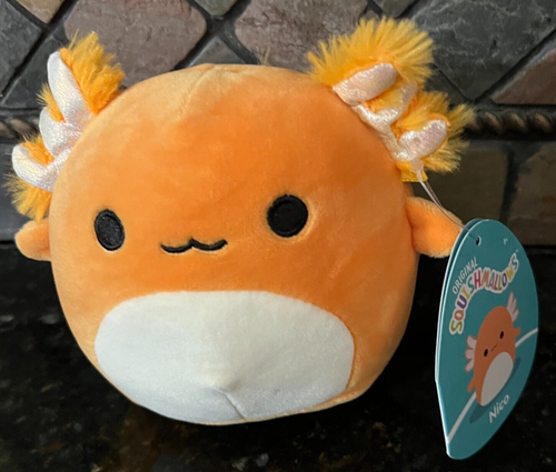Squishmallows Kellytoy Plush Nico The Orange Axolotl 5" Inch S5 #872 NWT