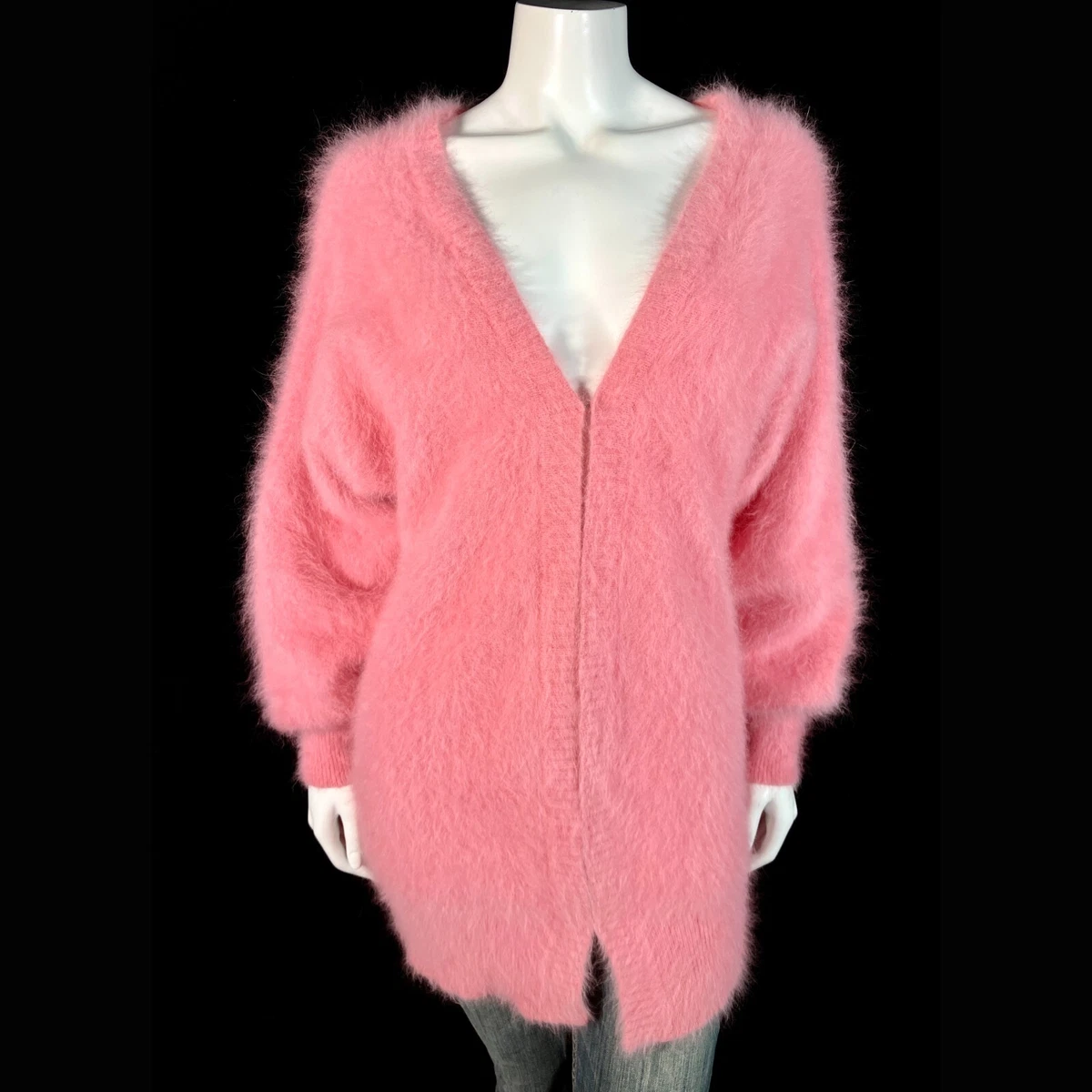 Pink duster sweater sale