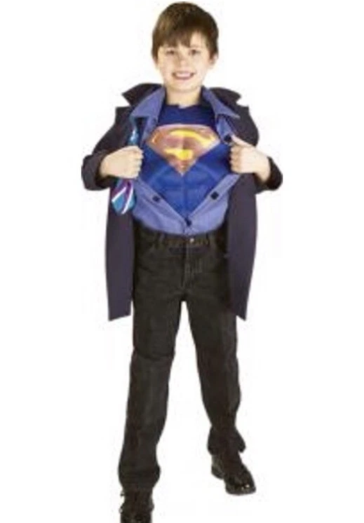 LICENCIA CLARK KENT SUPERMAN SUPERHÉROE NIÑOS NIÑO DISFRAZ DISFRAZ HALLOWEEN Foto 2 de 3
