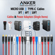 ANKER Cable 3FT or 6FT or 10FT Charger lot Mi...