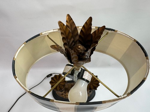 Rare VTG MCM Hollywood Regency Gold Gilt Double Monkeys Climbing Palm Tree Lamp - 第 16/24 張圖片