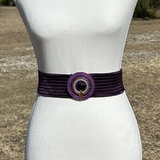 Genuine Vintage Charmant Belt - Women's Purple Stretch Fashion Belt Retro Small