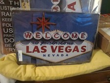 Welcome to Las Vegas Sign Small Tin 12x8 New