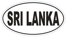 Sri lanka Oval Bumper Sticker or Helmet Sticker D2263 Euro Oval Country Code