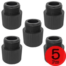 Lot of 5 Sch 80 PVC 1.25" Male Adapter Socket X Male NPT Thread