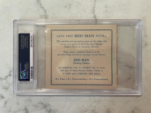 1954 Red Man Tobacco T129 Indian Chiefs Wetcunie PSA 5 EX #31 - Picture 2 of 2