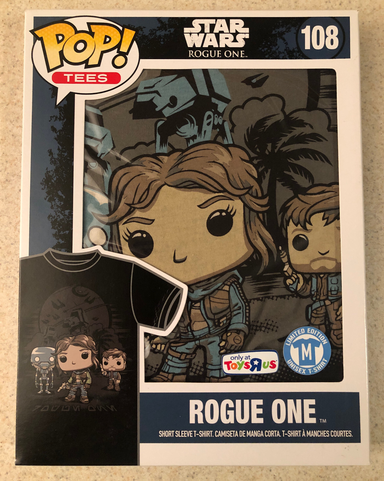 Star Wars Rogue One T-Shirt POP! Tees Toys R Us Exclusive Medium Unopened