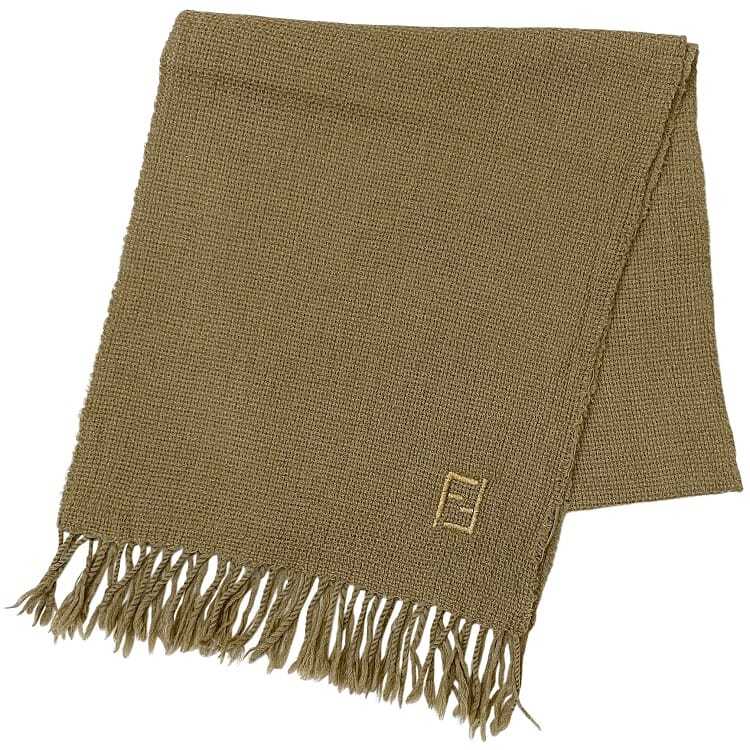 Fendi muffler ec-21940 Beige Good condition Cleaned 100% wool Used