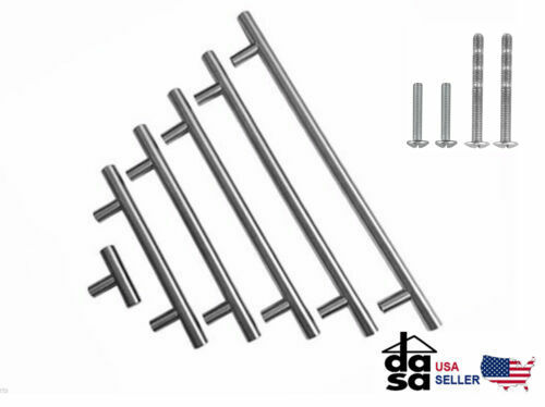 Moderner gebürsteter Edelstahl Schrank T Bar Griff Zugknopf 2"-10" - Bild 1 von 9