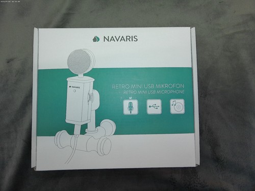 Retro Kondensator Mikrofon NAVARIS USB Mini Tischmikrofon mit Stand Schwarz - Bild 2 von 3