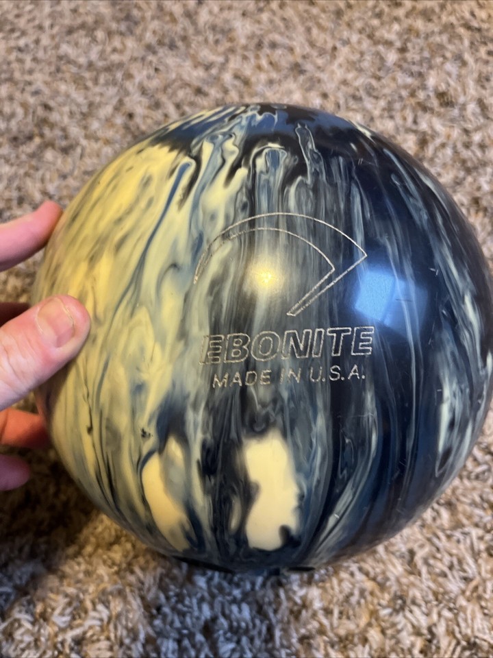 Ebonite Zoom Glow Bowling Ball Blue/Purple/White Swirl Approximately