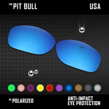 Anti Scratch Lot Polarized Replacement Lenses for-Oakley Pit Bull OO9127 Options