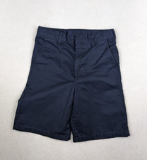 BOY'S BLUE CHINO SCHOOL UNIFORM SHORTS - SIZE 14 ADJUSTABLE WAIST