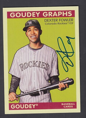 Dexter Fowler 2009 Upper Deck Goudey Goudey Graphs On Card Autograph Rockies