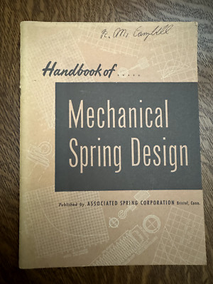 Handbook of Mechanical Spring Design Associated Spring Bristol Connecticut 1951