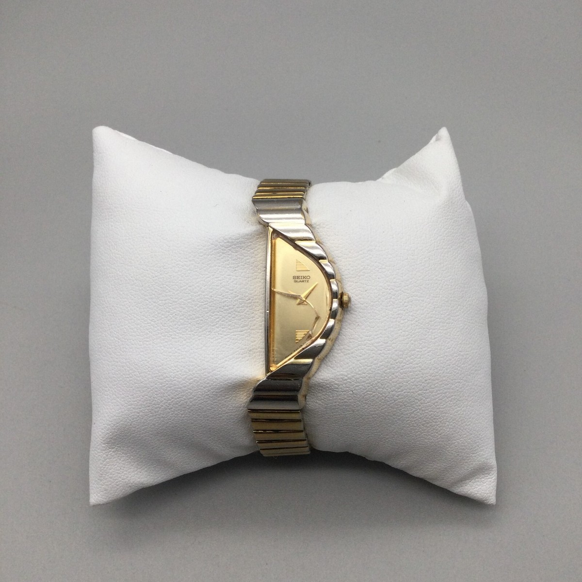 Vintage Seiko Rivoli Watch Women Half Moon Gold Tone 1F20