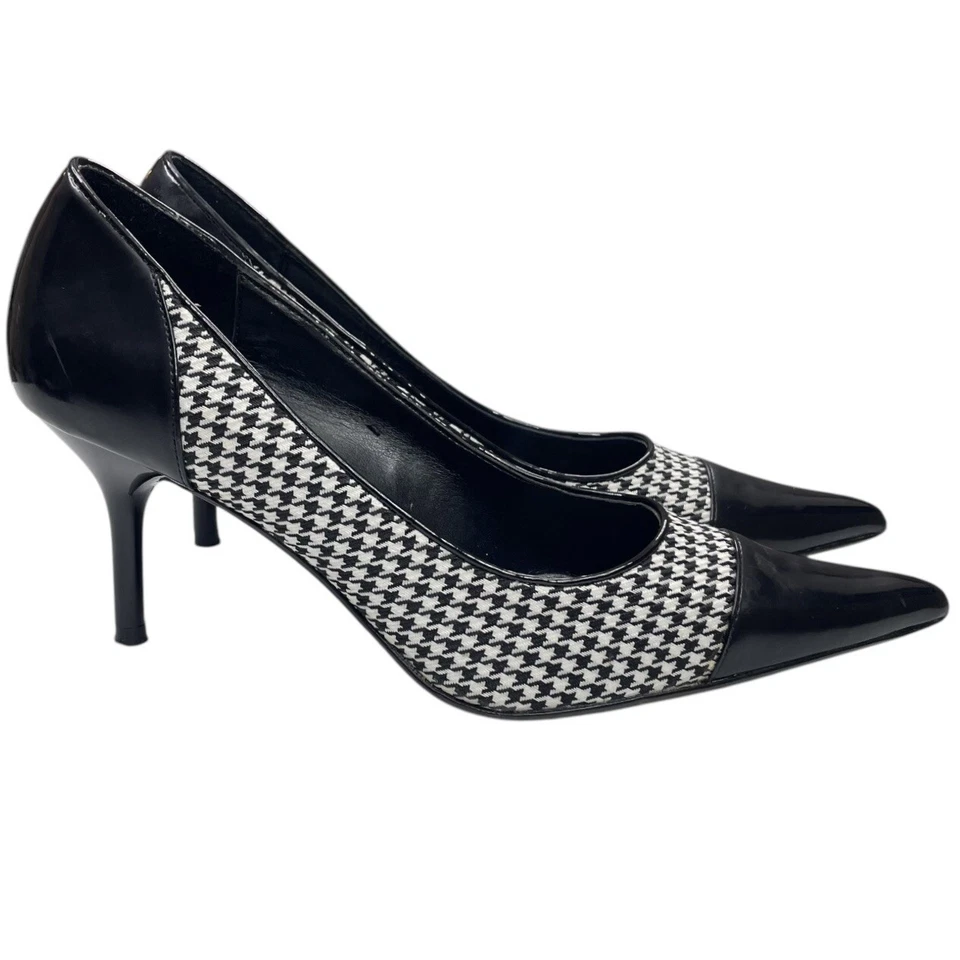 Tacones Steve Madden vintage blanco y negro talla 6,5 Foto 4 de 4