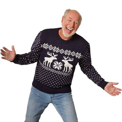 Herren Weihnachtspullover Norweger Sweater Pulli Weihnachten Xmas