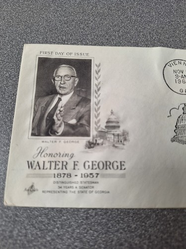 1960 First Day Cover 4 cent stamp Honoring Walter George cachet art envelope - Picture 3 of 3