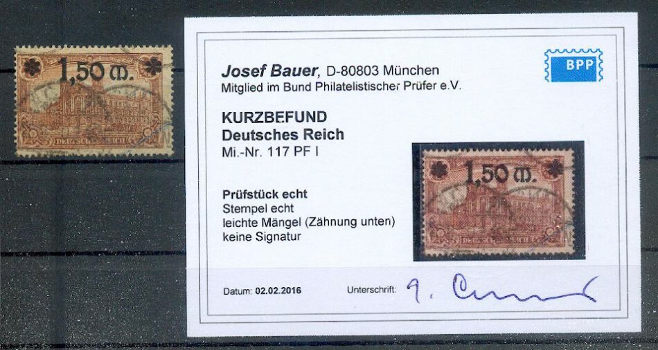 DR-Infla 117 PFI ABART Certified Examined FINDING 380EUR (E8860)