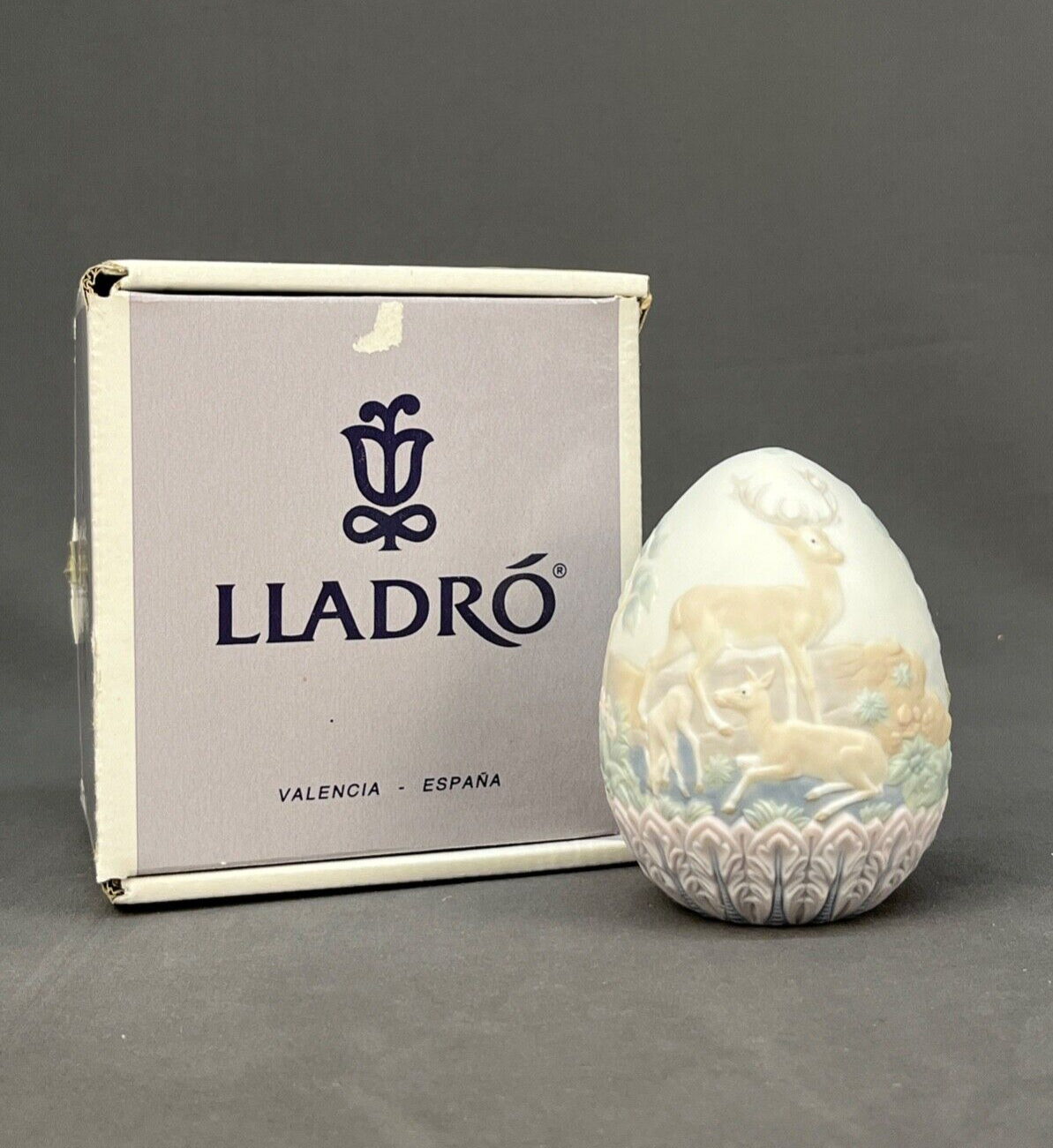 Lladro 1996 Limited Edition Porcelain Egg 17550 Stag Deer with Box
