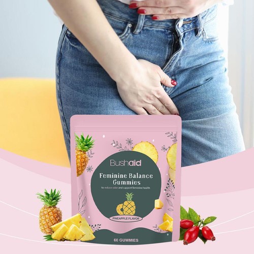 BushAid Feminine Balance 60 Gummies Ph Maintain Vaginal Ph Balance Healthy - Picture 4 of 17