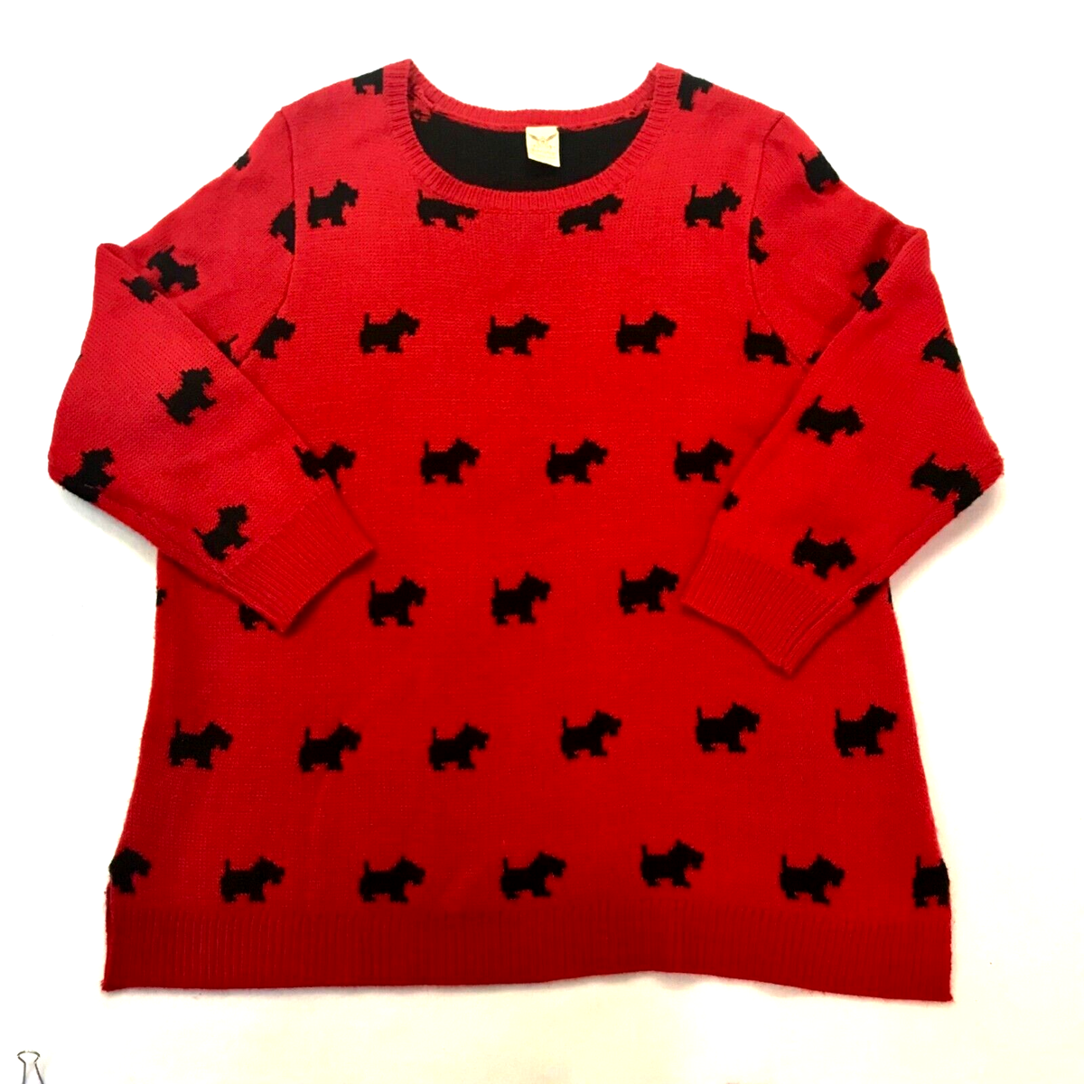 Mud Pie Women's Scottie Printed Sweater - Relaxed Fit, One Size Fits Most