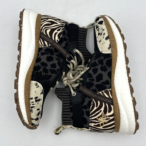 OTBT Womens Hybrid High Top Sneakers Size 5.5 - Animal Print Leather Hybrid NEW - Picture 6 of 9