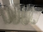 1960’s Crinkle/Bark Clear Glassware Lot of 7 — photo 1