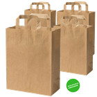 Geschenktüten groß Weihnachten Papiertüten Braun Papier Tragetaschen mit Henkel