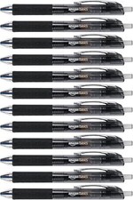 Amazon Basics Gel Pens Fine Point Smooth Writing 1 Count Pack of 12 , Black
