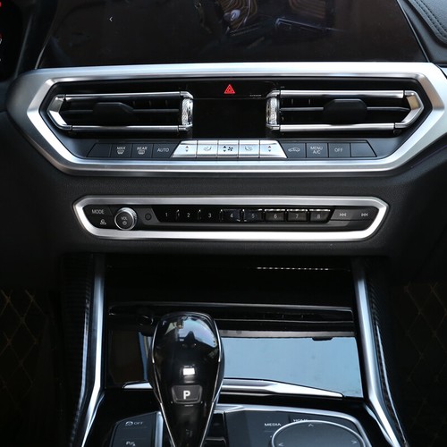 Silber Klimaanlage CD Panel Button Dekorative Abdeckungen für BMW G20 G28 2020 - Picture 2 of 9
