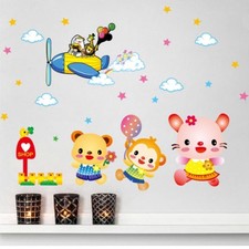 Wall Stickers decorazione bambini - Adesivi murali - Fantasy animali 95x128 cm  