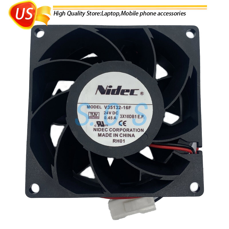 1pcs 8038 Nidec V35132-16F DC24V 0.45A V35132-55RA 80mm Inverter - Foto 6