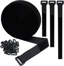 20Ft Hook and Loop Straps Reusable Cable Ties Cinch Straps with Buckles