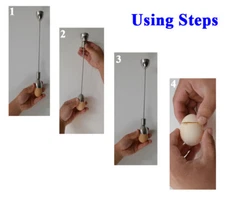 Double Head Stainless Egg Topper Cutters Shell Opener Knocker Kitchen Utensil