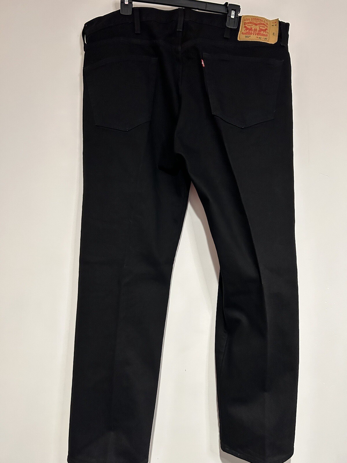 Levis 501 Jeans Mens 42x30 Black Original Fit Button … Gem