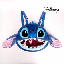 Mochila Lilo & Stitch Plush Stitch Bolso Azul Boca Abierta Regalo NUEVO