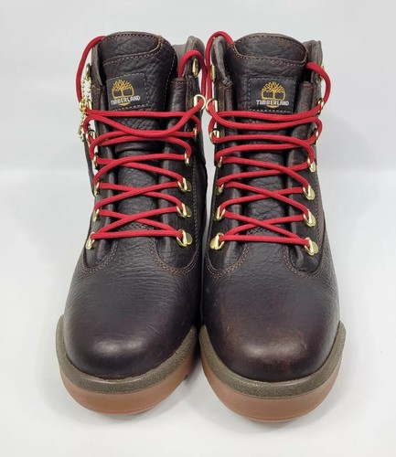 Timberland Men Field Dark Brown Leather Boots Waterproof Insulated A2gk6 Size 10 - Picture 8 of 14