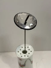 Antique Victorian Hatpin Large Clear Crystal Glass Rhinestones  9.25”