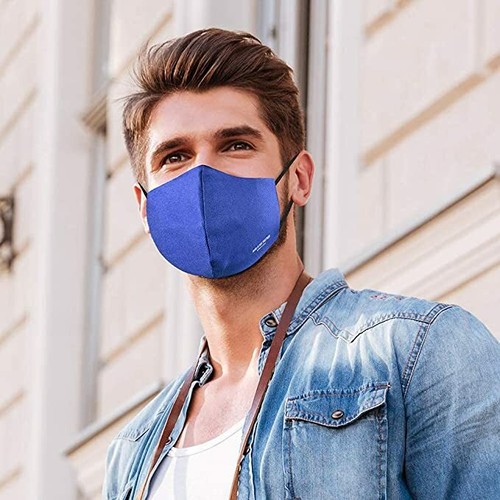 Kenneth Cole Cotton Face mask V-block cotton mask Premium Cotton reusable 4 Mask - Picture 6 of 8