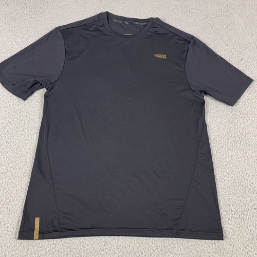 Copper Fit T-Shirt Womens Large Black Stretch Crew Neck Thermal Short Sleeve
